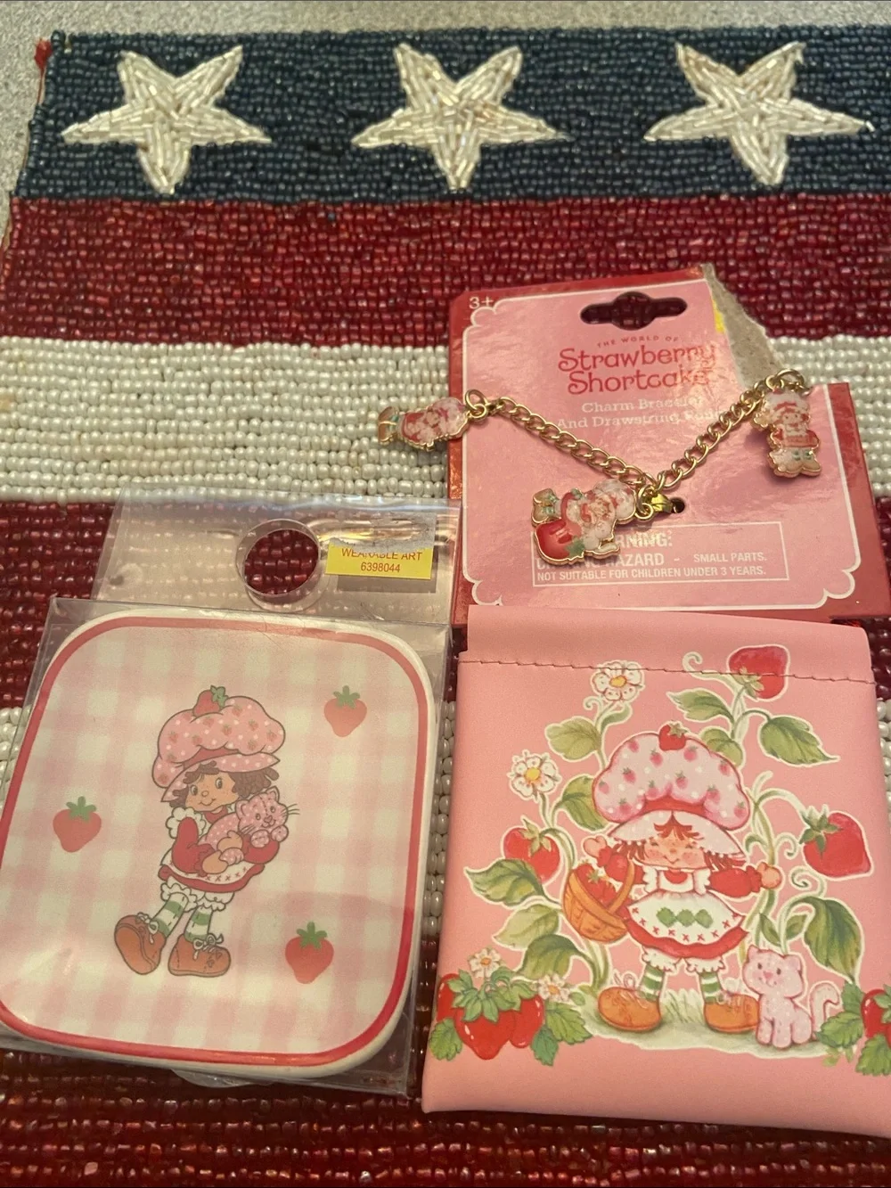 Strawberry Shortcake Pink Charm Bracelet & Matching Accessories